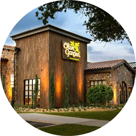 An Olive Garden restaurant exterior