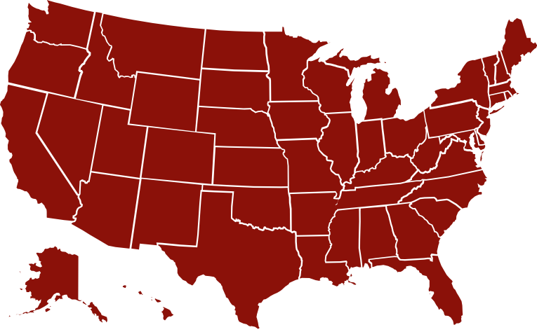 Map of the United States showing where Darden restaurants serve