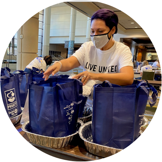 Volunteers at work