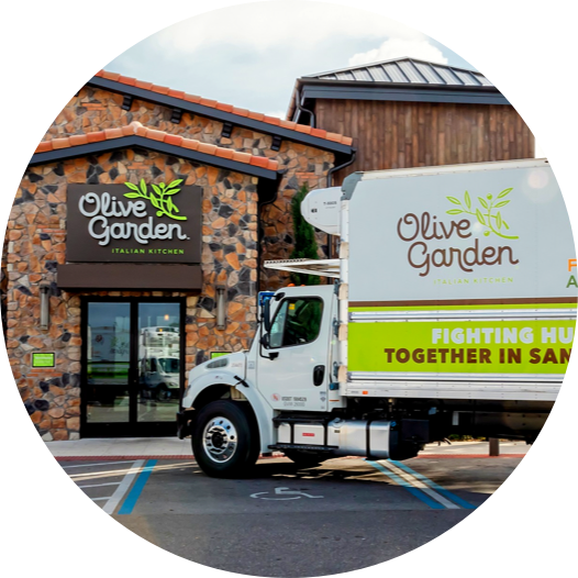 Food truck parked at an Olive Garden